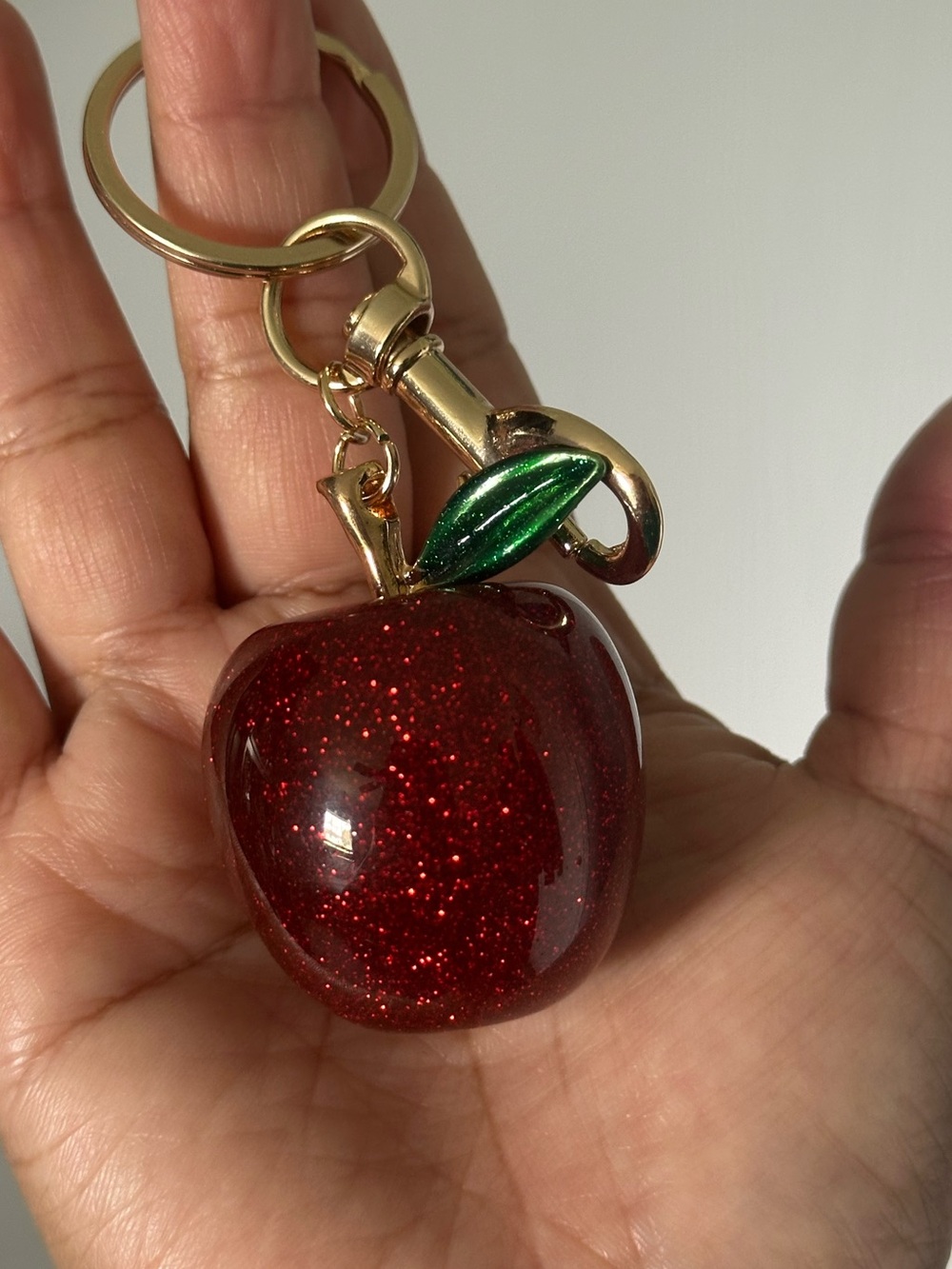 Apple Keychain Bag Charm